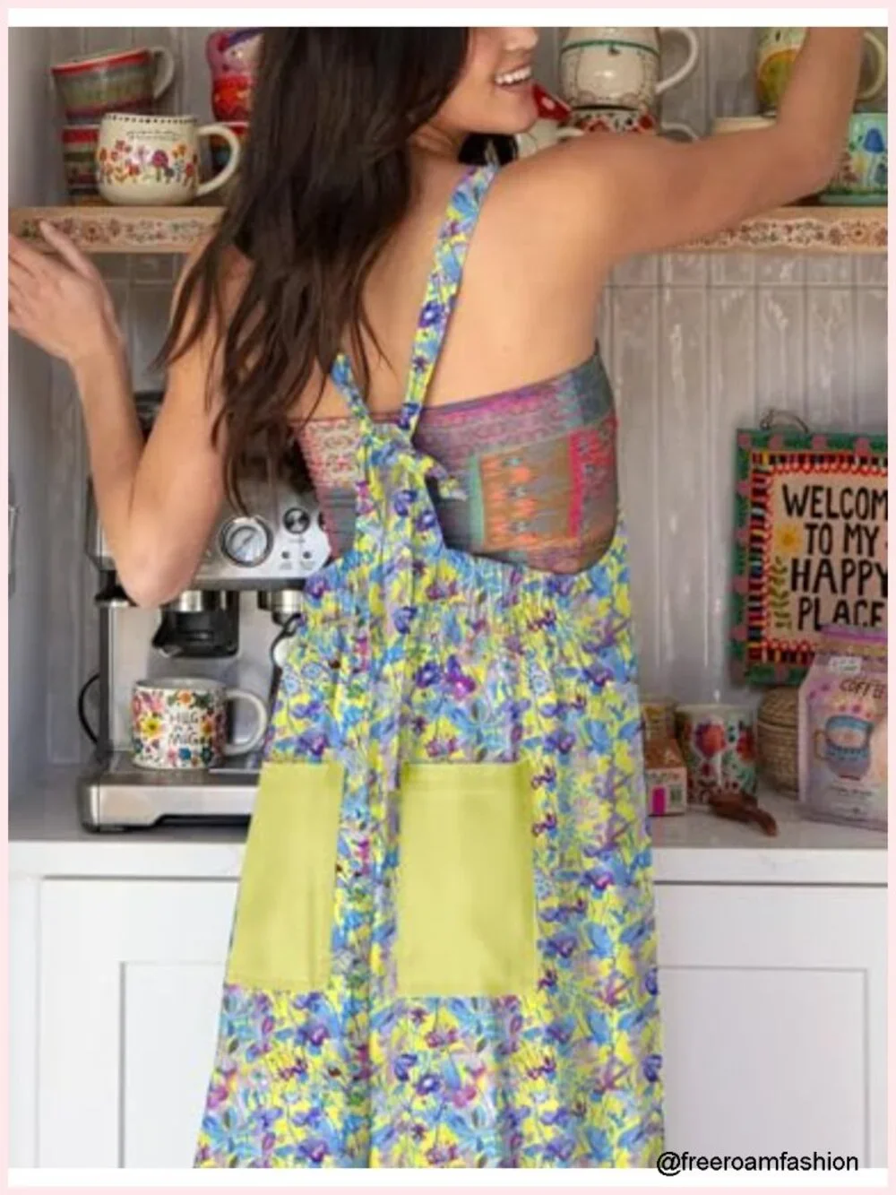 Wide Leg Jumpsuit with Pockets Adjustable Back Tie Boho Summer Romper